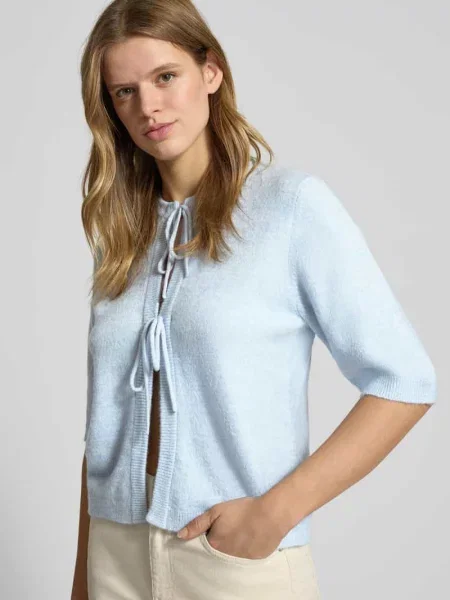 Kardigan o kroju regular fit z wiązaniami model „SIMONI” Only