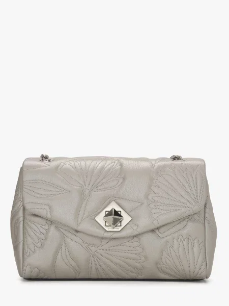 Кожаная сумка Cromia серебряная