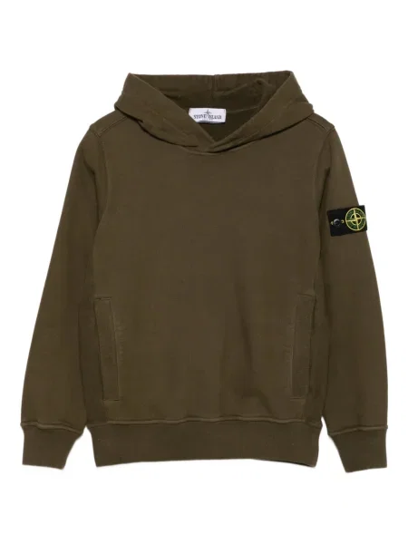 Bluza z kapturem dziecięca Stone Island zielona