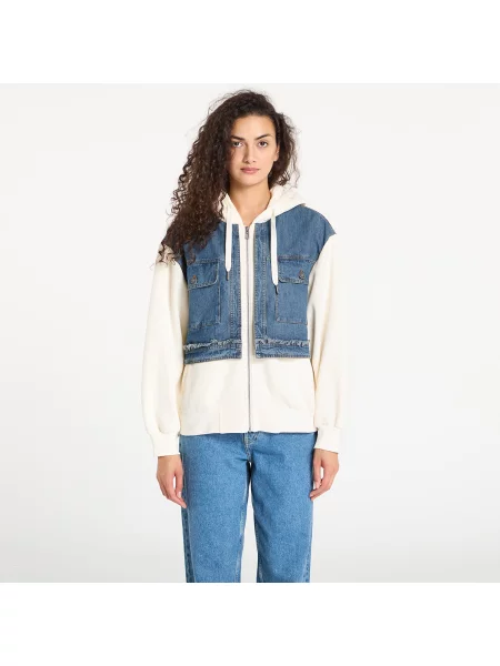 Bunda Desigual Trucker Jacket Cream L bílá