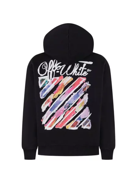 Dětska mikina s kapucí Off-white bílá