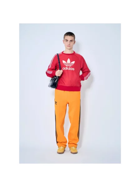 Bluza nierozpinana Adidas ze ściągaczem czerwona