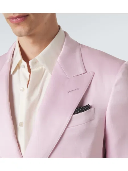 Fular Tom Ford de mătase cu buline negru