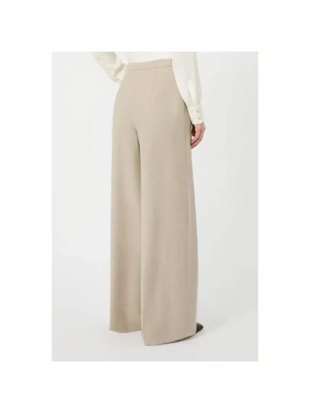 Spodnie dresowe Max Mara Studio wełniane beżowe