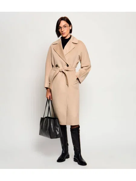 Weekend MaxMara De lână palton Wkdresina maro