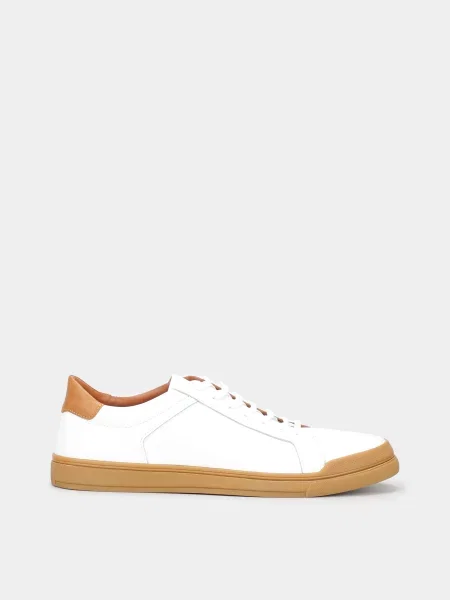 Braska Кеди низькі штучна шкіра білий