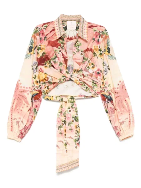 Bluză Camilla cu model floral cu imagine roz