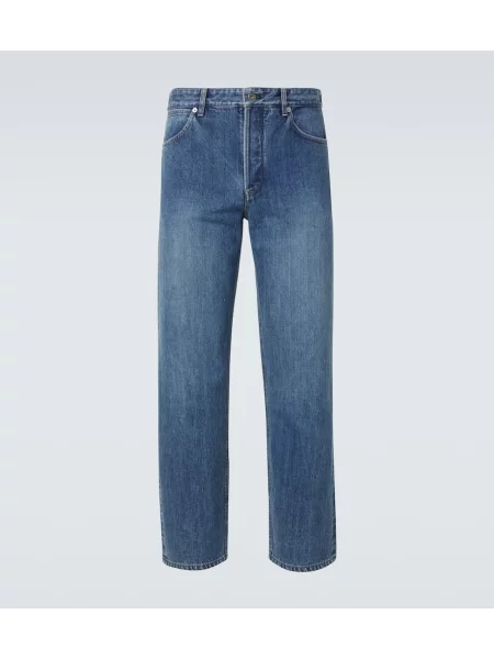 Blugi drepți Jil Sander albastru