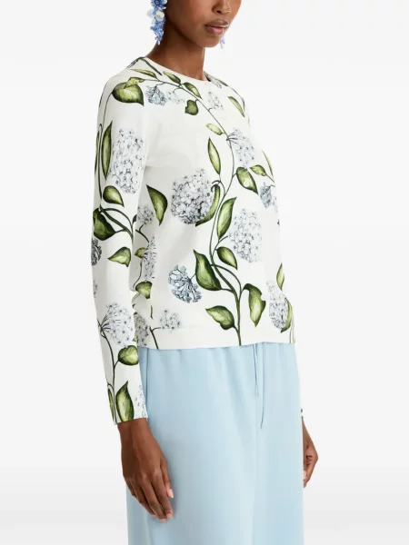 Cardigan Oscar De La Renta alb