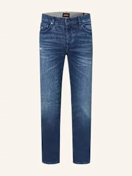 Boss Jeansy W Stylu Destroyed Re.Maine Regular Fit blau niebieskie
