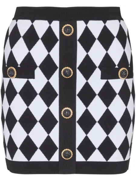 Fustă Balmain tricotate negru