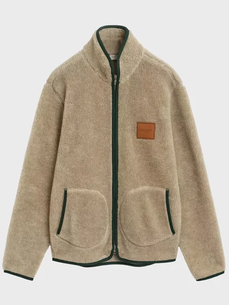 Флисовая куртка Gant бежевая