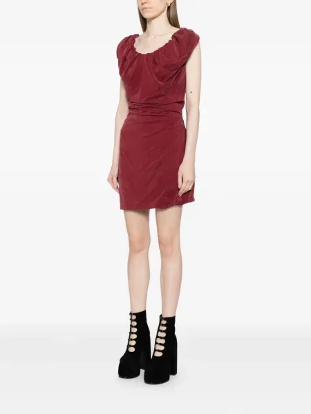 Rochie Vivienne Westwood cu chihlimbar de costum roșu