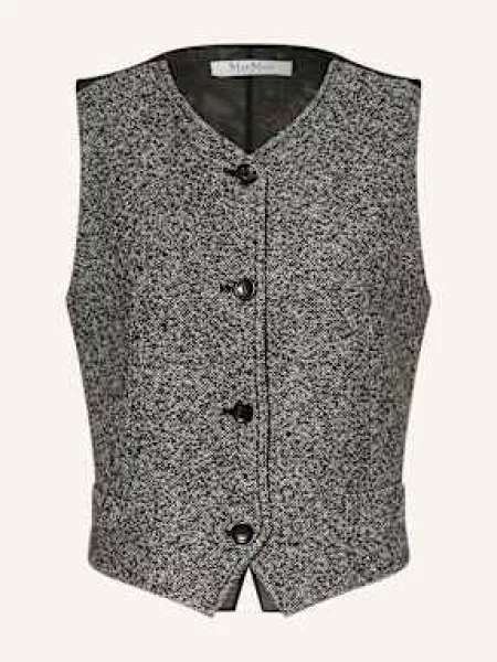 Max Mara Kamizelka Typu Blezer Beato Z Kaszmirem schwarz biała