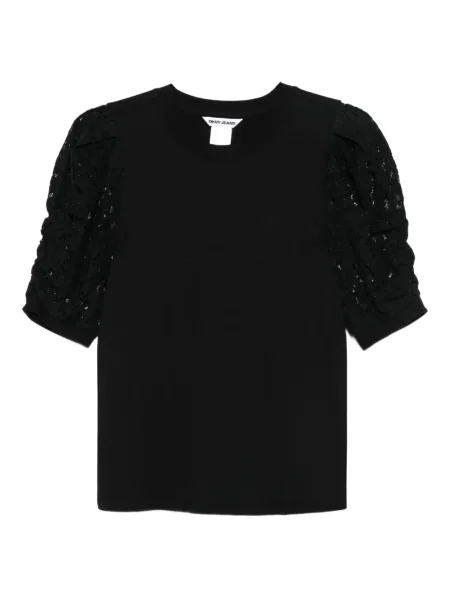 Tricou Dkny din dantelă negru