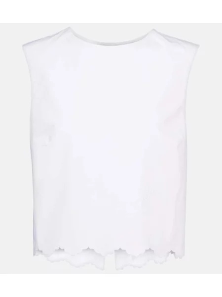 Cropp top Patou din poplin alb