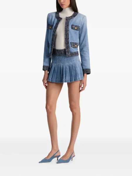 Geacă de blugi Alice + Olivia din tweed albastru