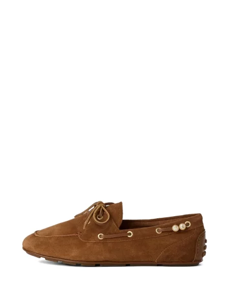 Pantofi loafer Karl Lagerfeld cu perle maro