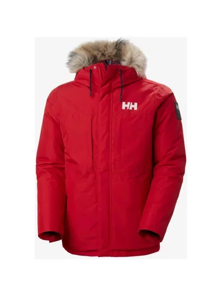 Kurtka z kapturem Helly Hansen Coastal Parka w kolorze czerwonym S czerwona