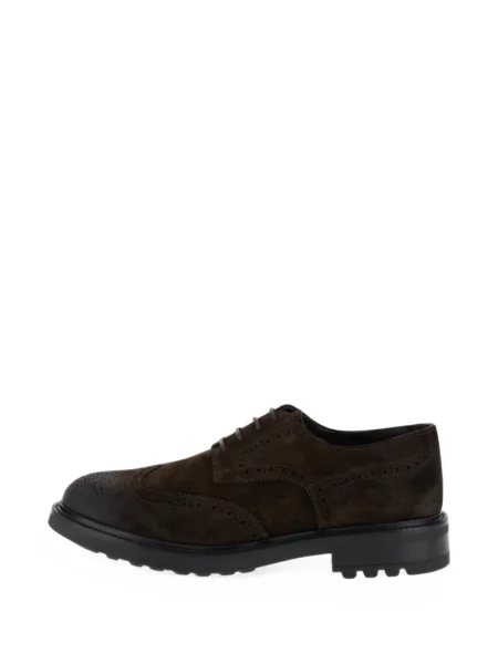 Pantofi derby Boggi Milano din piele de căprioară maro