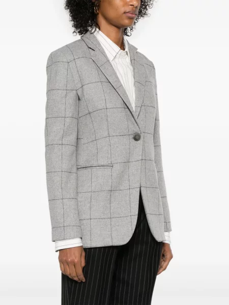 Kockás zakó Emporio Armani szürke