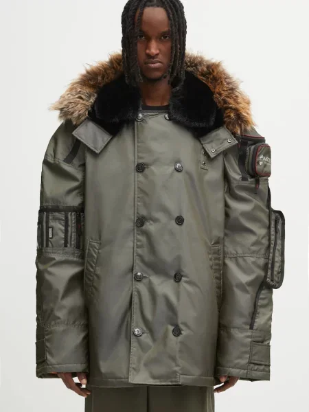 Jakna Martine Rose Bumbag Parka za prijelazno razdoblje zelena