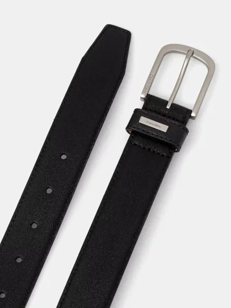 Calvin Klein pas usnjeni črna