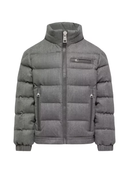 Dětska péřová bunda Moncler Enfant šedá