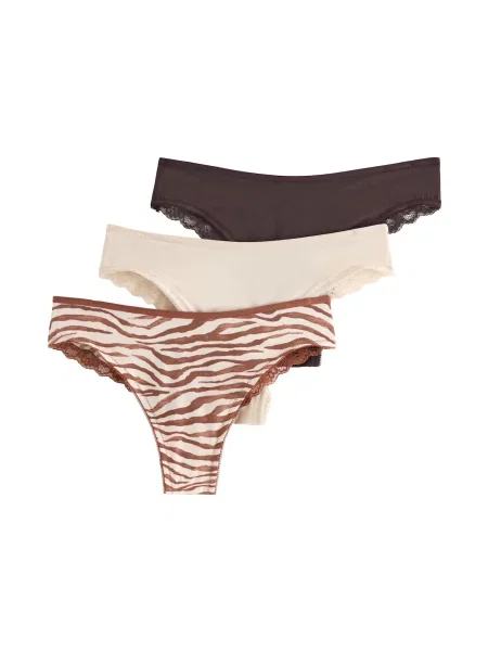 Lindex Slip WILMA crem / ciocolatiu / pueblo maro
