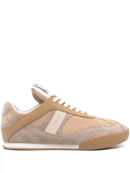 Sneakerși Chloé cu șireturi din piele