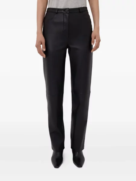 Pantaloni Loulou De Saison din piele negru