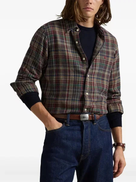 Ριγέ polo Polo Ralph Lauren με κουκούλα με αυτόγραφο λευκό