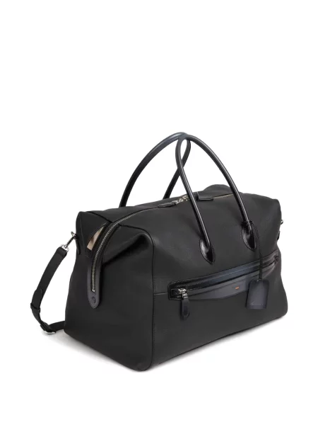 Geantă Santoni din piele negru