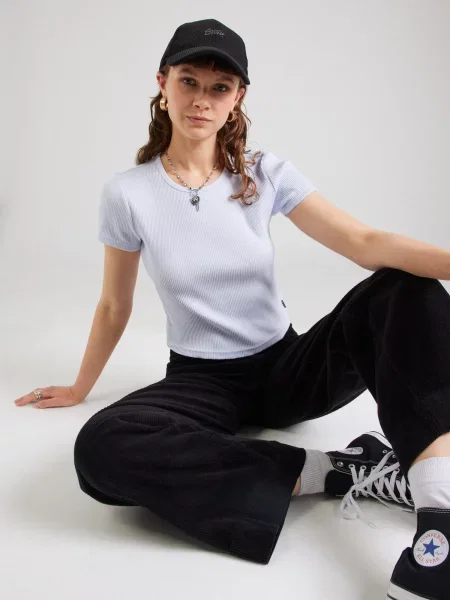 CONVERSE Tričko pastelovo modrá
