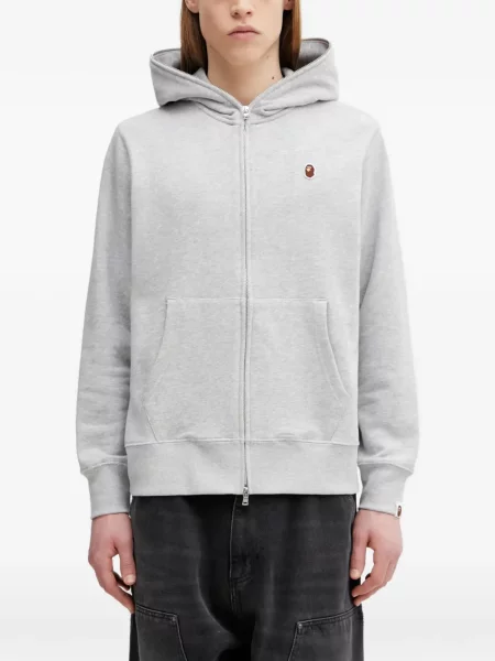Hanorac cu glugă A Bathing Ape® cu autograf gri
