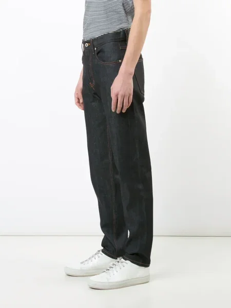 Blugi conici Naked And Famous albastru
