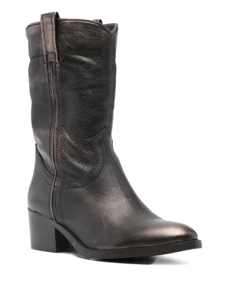 Botine Curiositè din piele gri