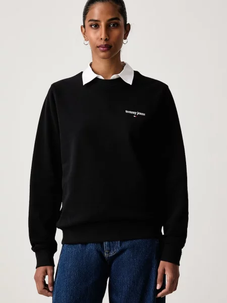 Tommy Jeans hanorac pentru femei din negru