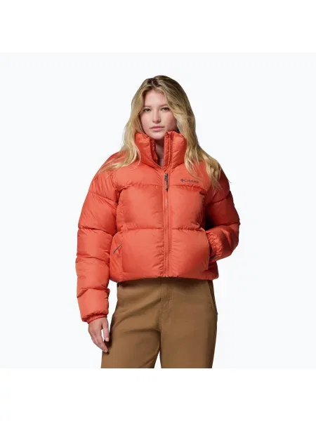 Дамско подплатено яке Columbia Puffect II Cropped Tuscan оранжево