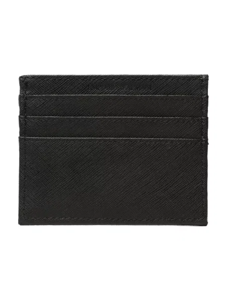 Portfel Emporio Armani skórzany z logo czarny