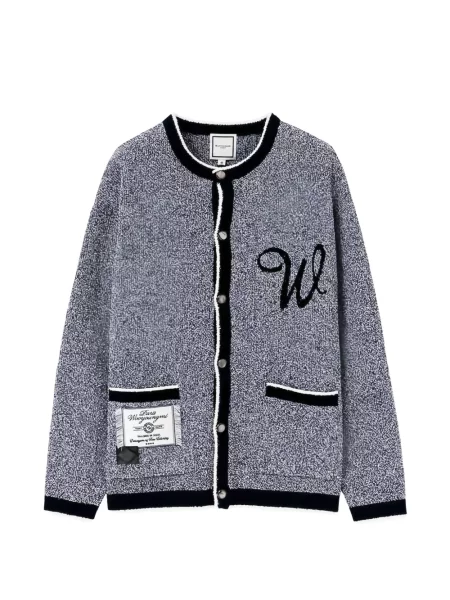 Cardigan Wooyoungmi cu broderie albastru