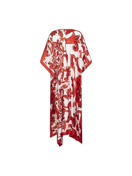 Sukienka Dolce And Gabbana z nadrukiem czerwona