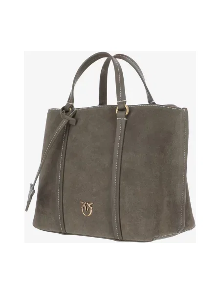 Torebka crossbody Pinko zamszowa klasyczna zielona