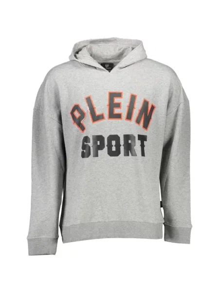 Hanorac cu glugă Plein Sport cu imagine gri