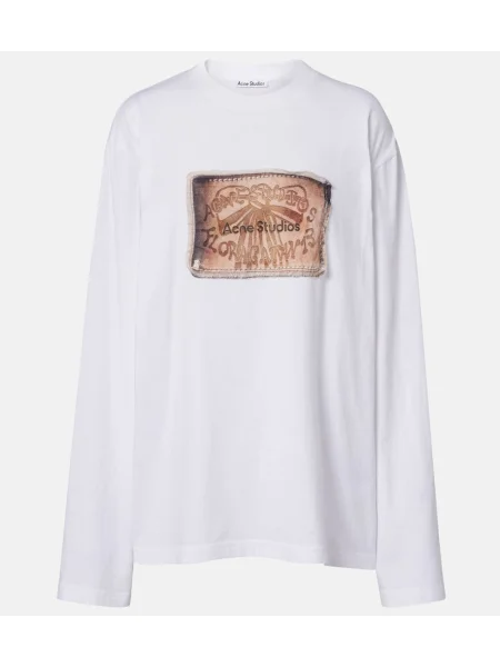 Top Acne Studios cu imagine din jerseu alb