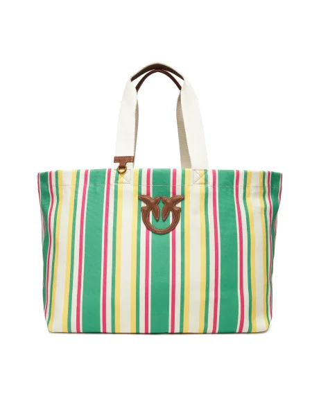 PINKO Rankinė Shopping Bag Extra PE 25 PLTT žalia