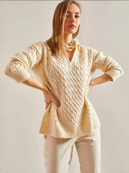 Bianco Lucci Pulover Pullover' bež