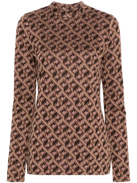 Top Dvf Diane Von Furstenberg cu imagine maro