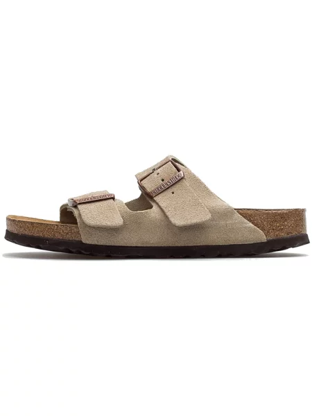 Semišové šľapky Birkenstock Arizona sivá