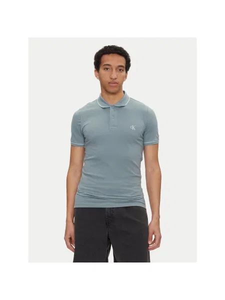 Calvin Klein Jeans Pólóing Slim Fit kék